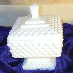 Fenton Hobnail Wedding Dish
